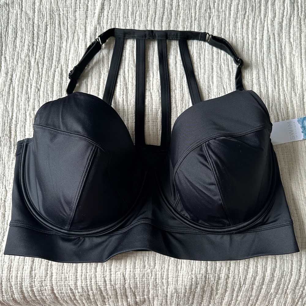 NWT - Cacique Underwire Bikini Top - 40G - Plus Size Swim Top